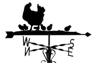 Hen and chicks weather vane